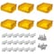 Triton Products Hanging Bin & Bin Clip Kit, Polypropylene, Yellow, 10-7/8" L x 11" W x 5" H, 6 CT BK-235 - alternate 1